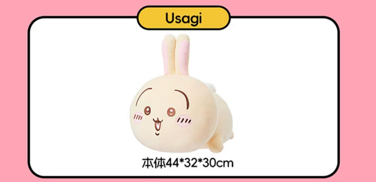 ChiiKawa X Miniso | ChiiKawa Hachiware Usagi Giant Laying Down Doll - Kawaii Doll Plush Cute Doll Decoration