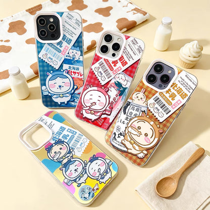 Japanese Cartoon Sanrio メリーゴーランド | クロミと仲間たち レーザーカラークリア - iPhone ケース 11 12 13 14 15 16 Pro Promax