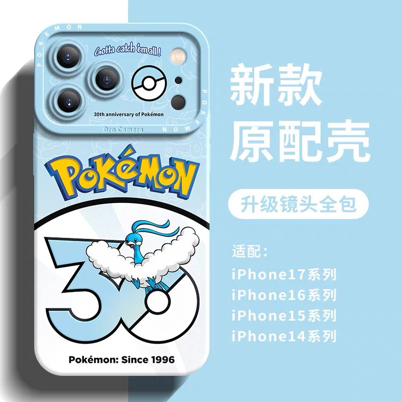 Japanese Cartoon Pokemon Silicone Case Pokemon 30 Anniversary Version Part14 | Smeargle Misdreavus Altaria Absol Flygon Crawdaunt Corsola Glalie 8 Styles - iPhone Case PLUS SE2 XS XR X 11 12 13 14 15 16 16e 17 17e Pro Promax 12mini 13mini