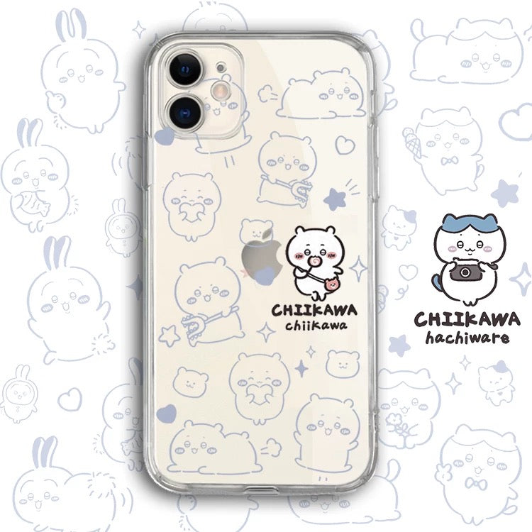 Japanese Cartoon Chiikawa Clean Case | Happy Fun Part2 Sanrio - Phone Case Samsung Galaxy S26 S25 S24 S23 S22 S21 FE Ultra