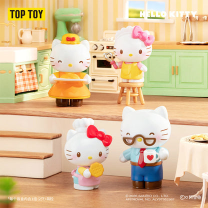 TOP TOY Hello Kitty Little Family Series - baking bread and eating cookies designs