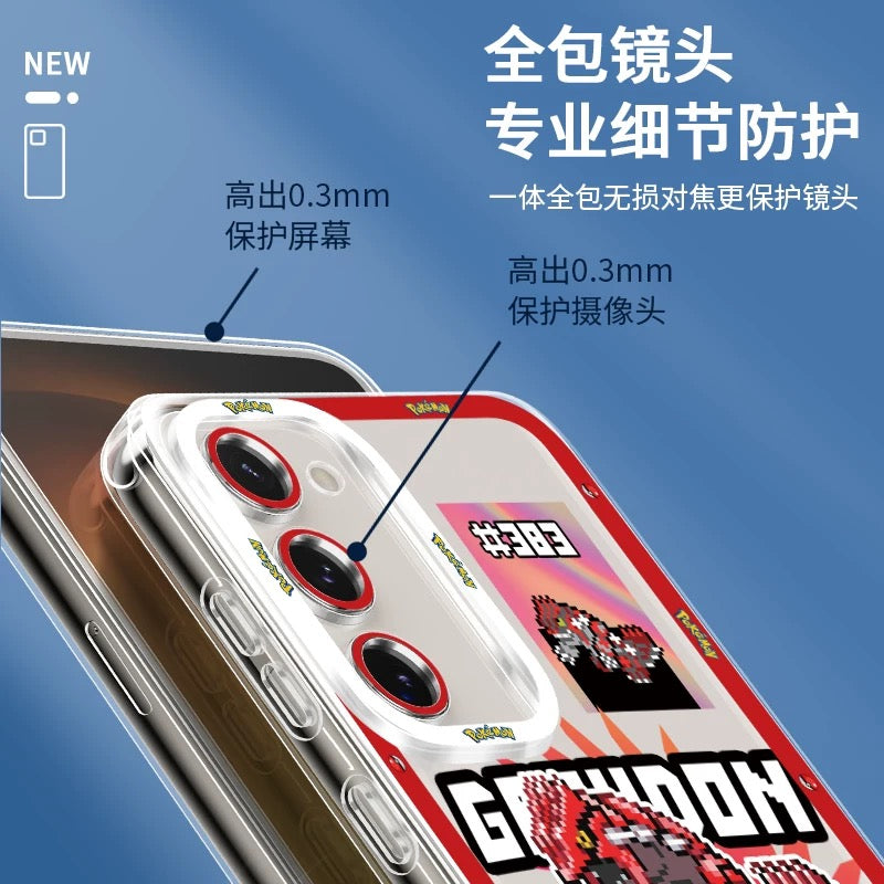 Japan Cartoon Pokemon Game Pixel Version | Celebi Xerneas Zekrom Reshiram Latios Latias Gardevoir Garchomp - Phone Case Samsung Galaxy S26 S25 S24 S23 S22 S21 FE Ultra Edge