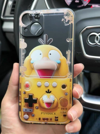 Japan Cartoon Pokemon Fun 3D Print Game Console Version Colour Silicone Case | Pikachu Bulbasaur Squirtle Charmander Psyduck Jigglypuff Eevee Gengar -  iPhone Case PLUS SE2 XS XR X 11 12 13 14 15 16 16e 17 17e Pro Promax 12mini 13mini