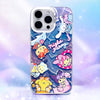 Japanese Cartoon Sanrio Summer Night Party Laser Case | Hello Kitty My Melody Kuromi Cinnamoroll Pompompurin Pochacco - iPhone Case 11 12 13 14 15 16 16e 17 17e 18 Pro Promax