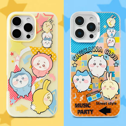Japanese Cartoon ChiiKawa Club Music Party | Laser Case & Matt Jelly Case - iPhone Case 11 12 13 14 15 16 16e 17 17e Pro Promax