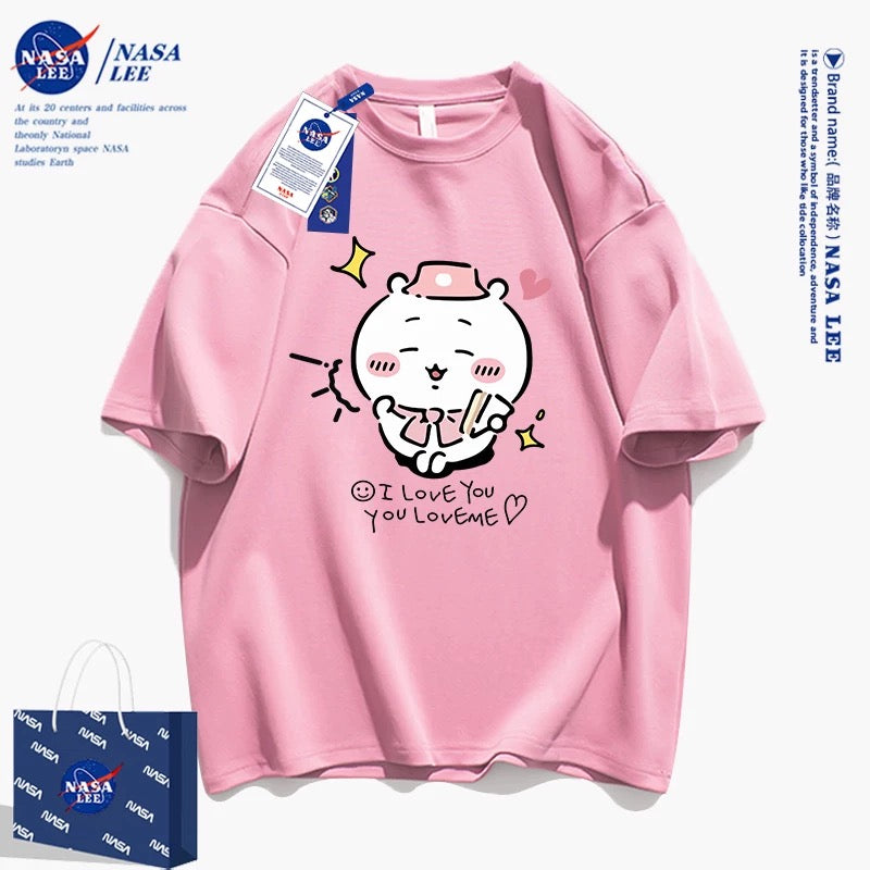Japanese Cartoon ChiiKawa Casual Style T-Shirt Series | Chiikawa Happy Picnic - Kawaii Fashion Items
