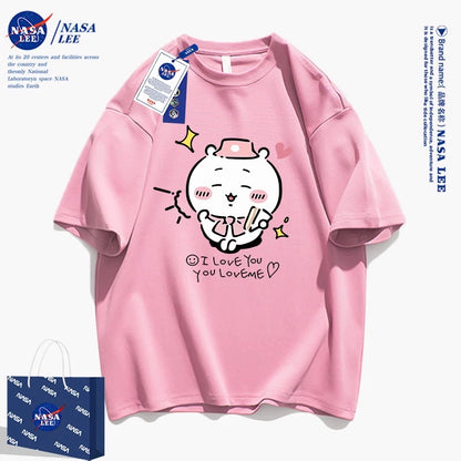 Japanese Cartoon ChiiKawa Casual Style T-Shirt Series | Chiikawa Happy Picnic - Kawaii Fashion Items