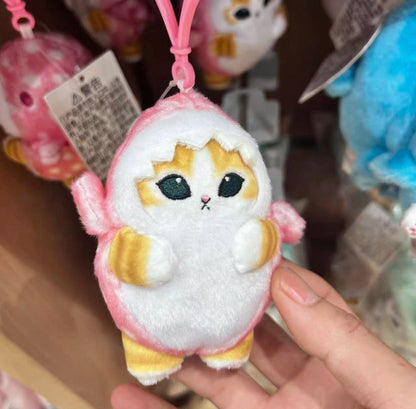 Miniso X Mofusand Ice Cream Special Colour Series | Mofusand Cat in Shark Costume Plush Doll Keychain - Kawaii items Room Decoration Doll