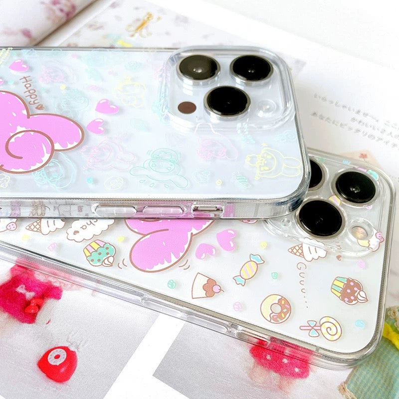 Japanese Cartoon My Melody | Happy with Foods - iPhone Case 12 13 14 15 Pro Promax