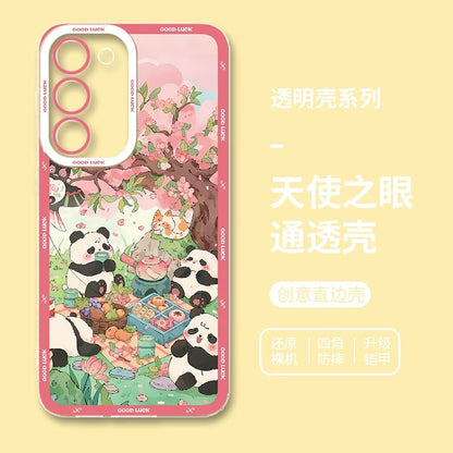 Cute Animal Panda | Season Times - Phone Case Samsung Galaxy S26 S25 S24 S23 S22 S21 FE Ultra Edge