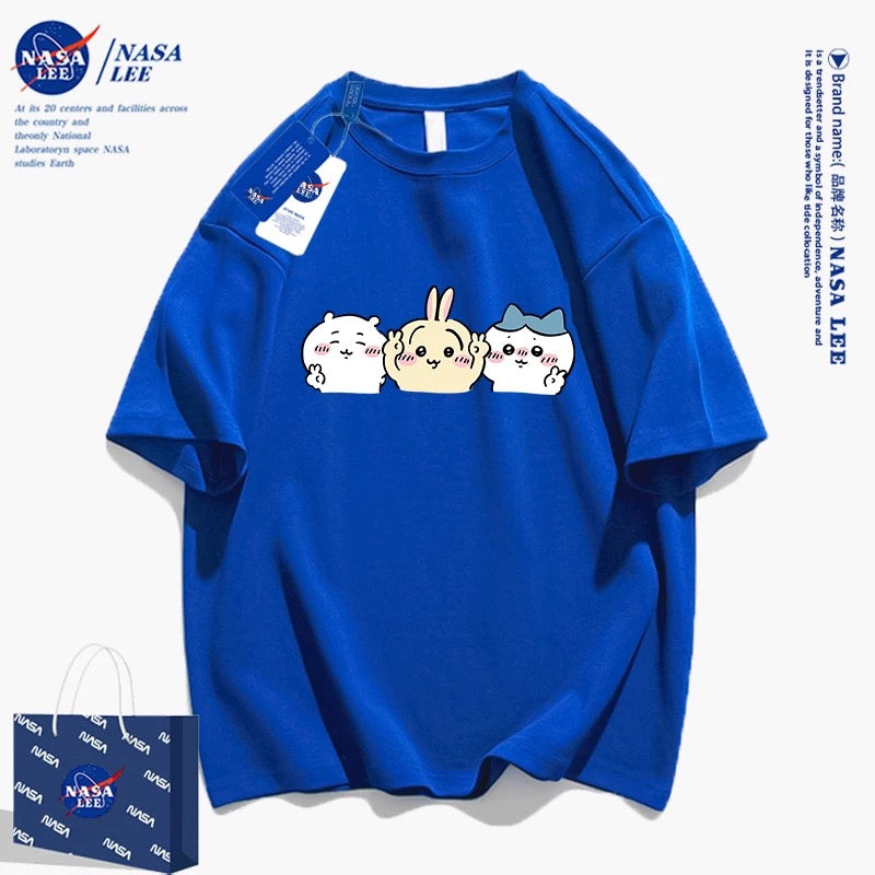 Japanese Cartoon ChiiKawa Casual Style T-Shirt Series | Chiikawa Hachiware Usagi Yeah - Kawaii Fashion Items