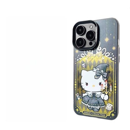 Japanese Cartoon Sanrio Magical Book Laser Case | Hello Kitty My Melody Kuromi Hangyodon Bad Badtz Maru Wish Me Mell 6 Styles - iPhone Case 11 12 13 14 15 16 16e 17 17e Pro Promax