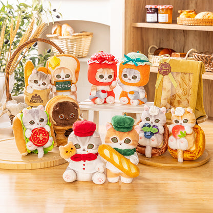 Mofusand Bakery Series | Mofusand Cat with Bread and Jam Cute Mascot Plush Doll Keychain and Doll Bag - Kawaii items Room Decoration Doll