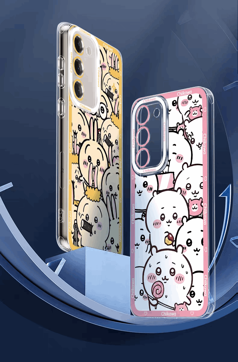 Japanese Cartoon Chiikawa Full Sceen | Chiikawa - Phone Case Samsung Galaxy S25 S24 S23 S22 S21 FE Ultra Edge
