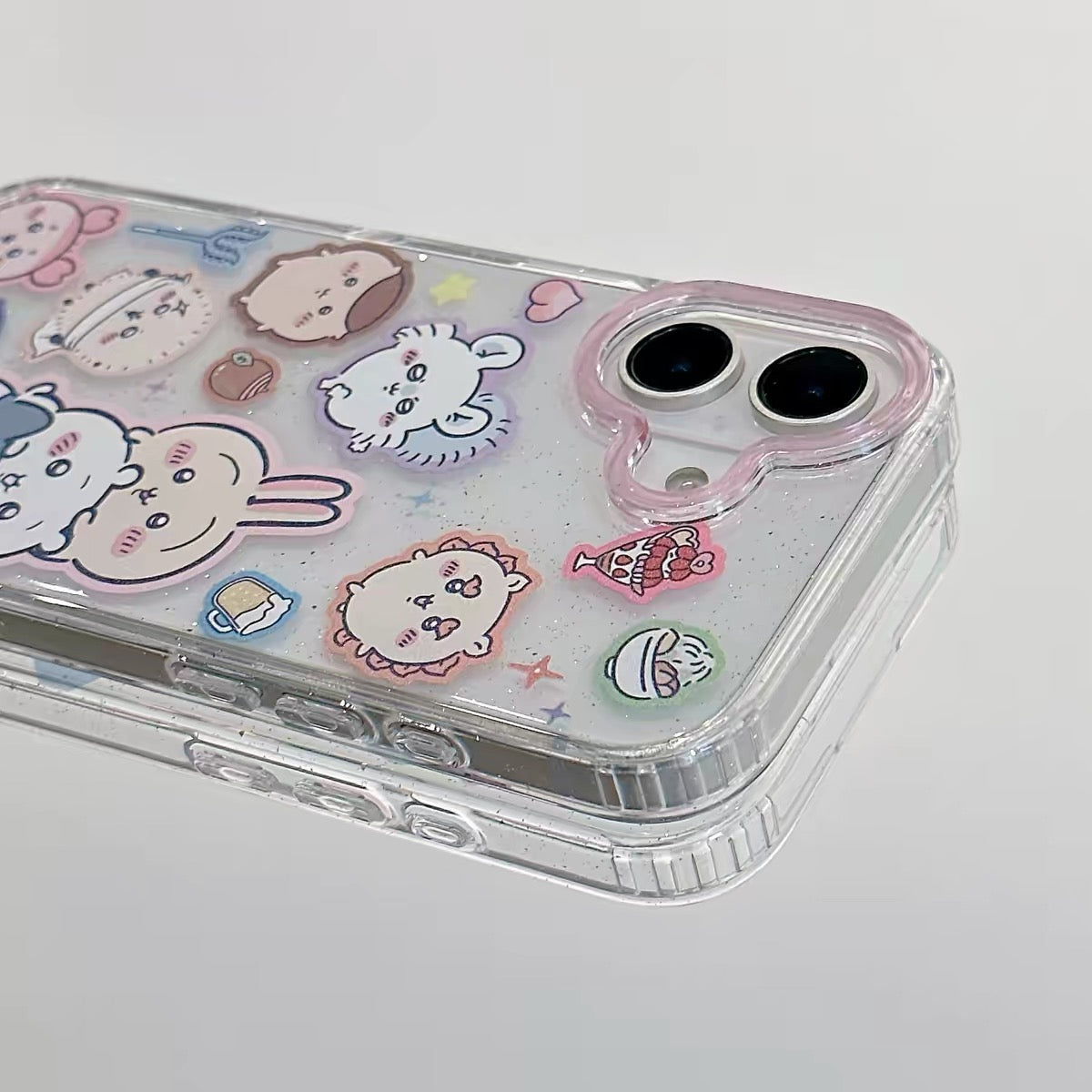 Japanese Cartoon ChiiKawa Gittler Colour Clear Case | Happy Group - iPhone Case Plus SE2 11 12 13 14 15 16 16e 17 17e Pro Promax 12mini 13mini