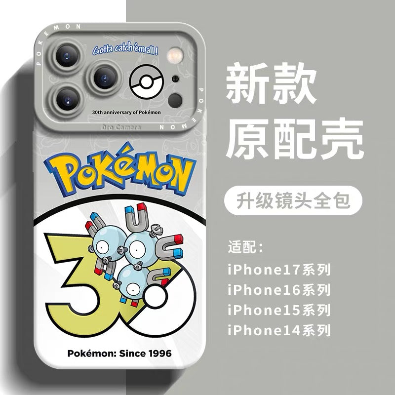 Japanese Cartoon Pokemon Silicone Case Pokemon 30 Anniversary Version Part5 | Gengar Dragonite Snoriax Gyarados Starmie Golem Marowak Magneton 8 Styles - Phone Case Samsung Galaxy S26 S25 S24 S23 FE Ultra Edge