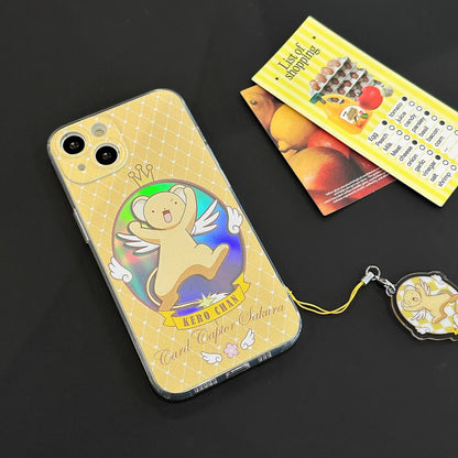 Japanese Cartoon Cardcaptor Sakura | Sakura & Kero Chan - iPhone Case 7 8 PLUS SE2 XS XR X 11 12 13 14 15 16 Pro Promax 12mini 13mini KawaiiGiftLand