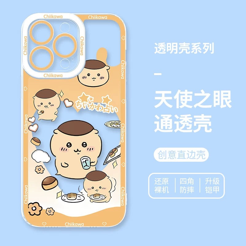 Japanese Cartoon Chiikawa Heart Shape Daily Version | Chiikawa Hachiware Usagi Momonga Kurimanju Rakko - iPhone Case PLUS SE2 XS XR X 11 12 13 14 15 16 16e 17 17e Pro Promax 12mini 13mini