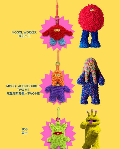 Japan Designer Mogols Toy Charm | Worker Alien twome Joe Slice Rice Metoro Bloody Bahimos - Keychain Collectable Toys Mystery Blind Box