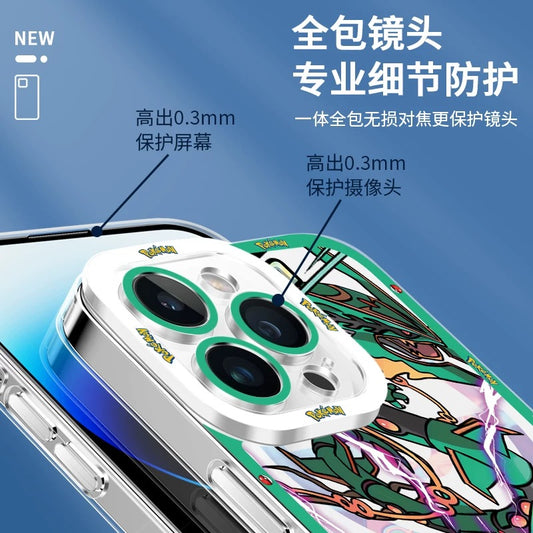 Japan Cartoon Pokemon Mega Evolution Anime | Metagross Scizor Latios Garchomp Rayquaza Lucario Charizard X Y Gardevoir - iPhone Case PLUS SE2 XS XR X 11 12 13 14 15 16 16e 17 17 17e Pro Promax 12mini 13mini