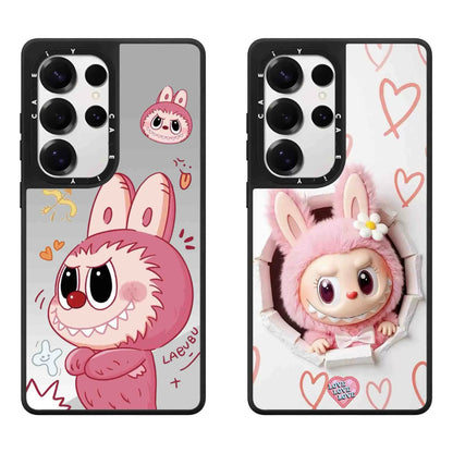 Cute Cartoon Labubu | Pink Labubu Mokoko - Phone Case Samsung Galaxy S25 S24 S23 Ultra