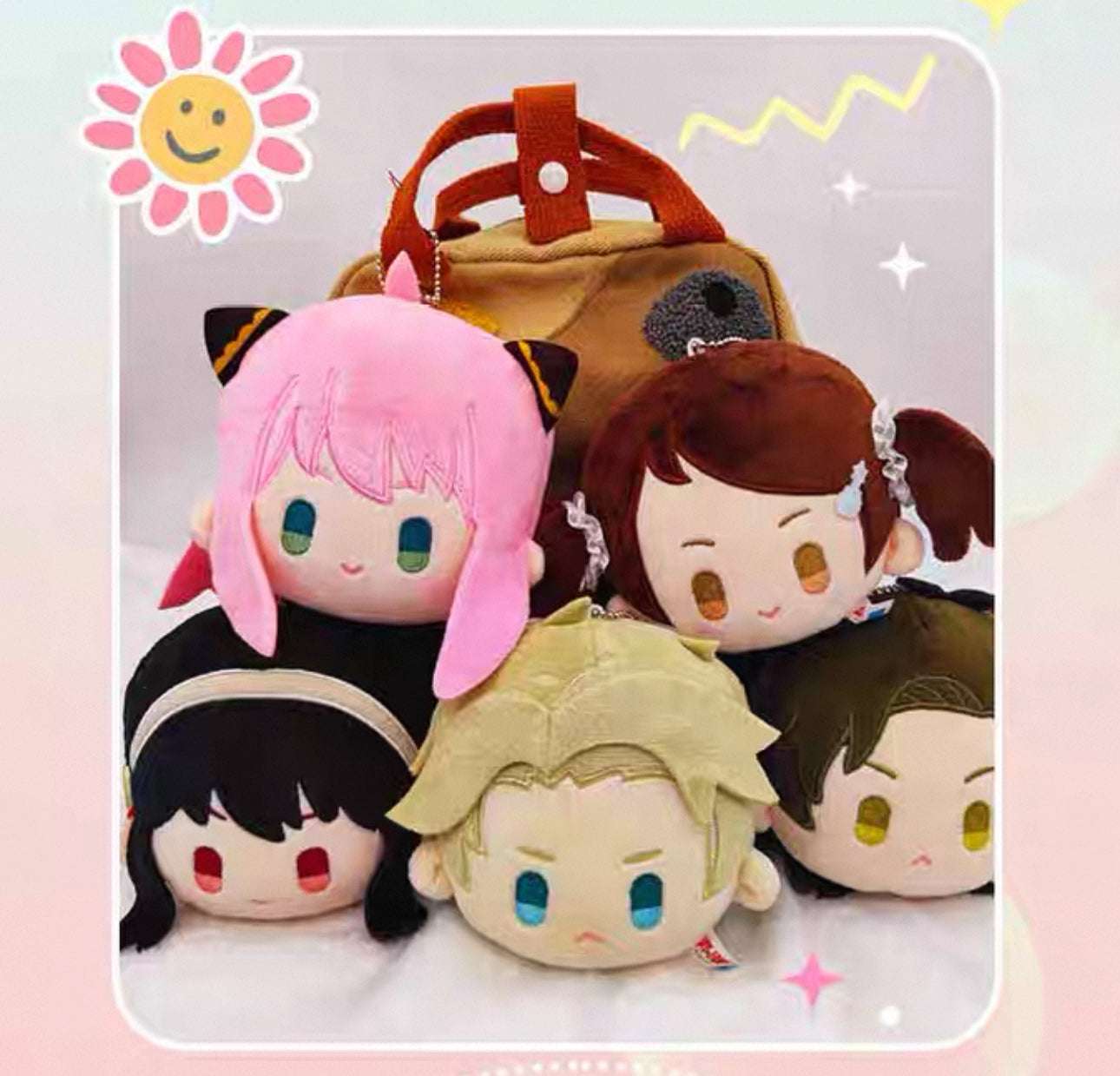 SPY Family Kawaii Plush Mochi Keychain | Anya Becky Damian Loid Yor - Plush Collectable Toys Accessories