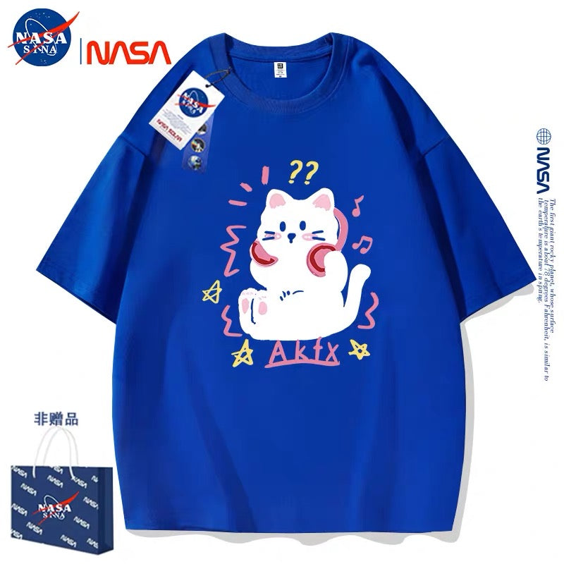 Cute Animals Cat Style T-Shirt Series | Kitten with Headphone Part1 - Kawaii Fashion Items for Child & Adult Matching outfits for Parents and Children