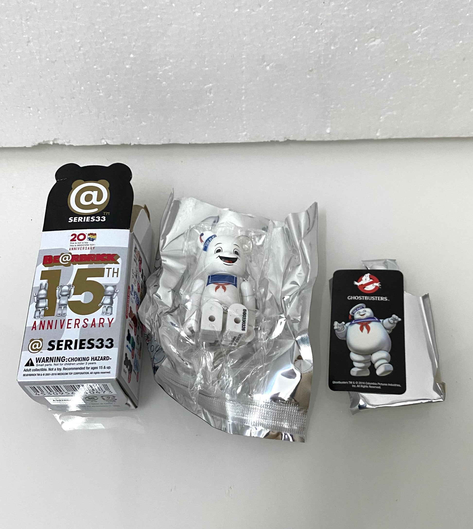 Japan Medicom Toy 100% Be@rbrick Series 33 | Ghostbusters Puft Marshmallow Man - Retried Limited Rare Toy Collection