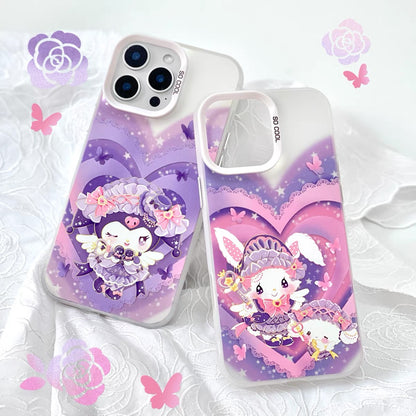 Japanese Cartoon Sanrio Magic Girl Lolita Laser Case | My Melody Kuromi Wish Me Mell & Cogimyun 3 Styles - iPhone Case 11 12 13 14 15 16 16e 17 17e 18 Pro Promax
