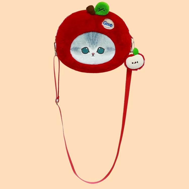 Japan Artist Mofusand Cat Neko Plush Shoulder Bag | Apple Persimmon - Mascot Plush Doll