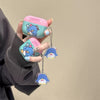 Japanese Cartoon Tuxedosam with Ice Cream Pink Mint with Keychain - AirPods AirPodsPro AirPods3 AirPods4 Case