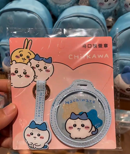 ChiiKawa X Miniso | ChiiKawa Hachiware Usagi Momonga Metal Pin and Landyard - Kawaii Item Cute Accessories