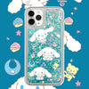 Japanese Cartoon Cinnamoroll Baby Angel - Blue Glitter QuickSand iPhone Case 6 7 8 PLUS SE2 XS XR X 11 12 13 14 15 16 Pro Promax 12mini 13mini