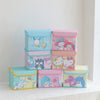Japanese Cartoon Happy Comic Storage Box with Cover | Hello Kitty My Melody Kuromi Little Twin Stars Cinnamoroll Pompompurin Pochacco Hangyodon Sugar Bunnies  - Bedroom Girl Gift