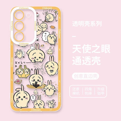 Japanese Cartoon Chiikawa Daily Emo Version | Chiikawa Hachiware Usagi Momonga - Phone Case Samsung Galaxy S26 S25 S24 S23 S22 S21 FE Ultra Edge