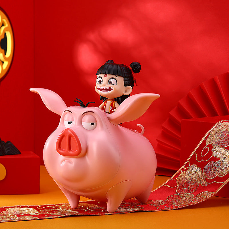 Miniso X Ne Zha | Ne Zha 2 Movie Cute Figure Flying Pig Popcorn Bucket ...