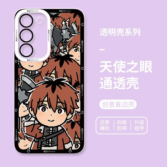 Japanese Anime FRIEREN Cute Drawing Full Screen Style | Frieren Himmel Fern Stark 4 Styles - Phone Case Samsung Galaxy S26 S25 S24 S23 S22 S21 FE Ultra
