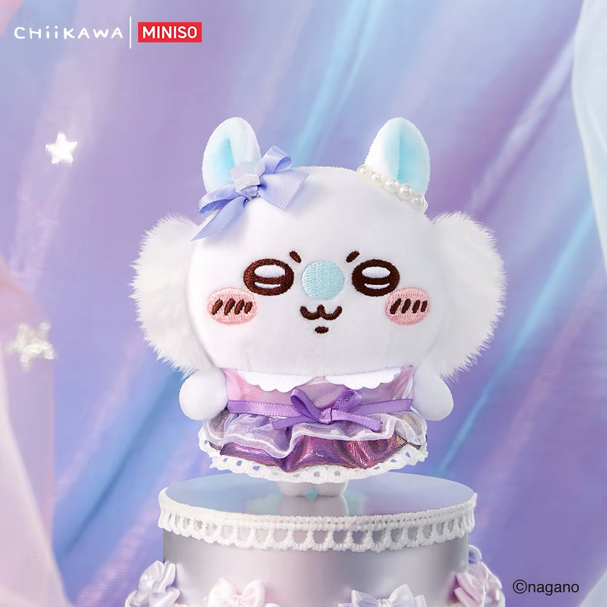 ChiiKawa X Miniso Glamorous Costume Series Plush Doll Keychain | ChiiKawa Hachiware Usagi Momonga Kurimanju Rakko Shisa Crab Dress Up Fancy Doll Keychain  - Kawaii Items Room Decoration doll