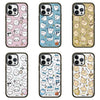 Japanese Cartoon ChiiKawa Clear with Transparent Black Frame Phone Case | Full Screen Fun Emo Colour & Clear ChiiKawa Hachiware Usagi - iPhone Case 12 13 14 15 16 17 Pro Promax