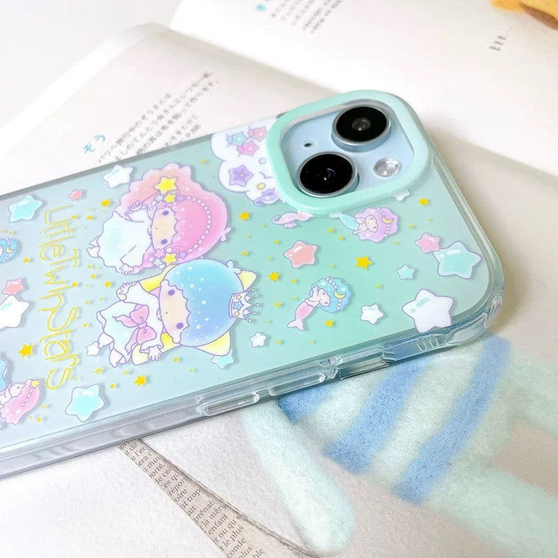 Japanese Cartoon Sanrio Little Twin Stars Mermaid Party - iPhone Case 13 14 15 Pro Promax