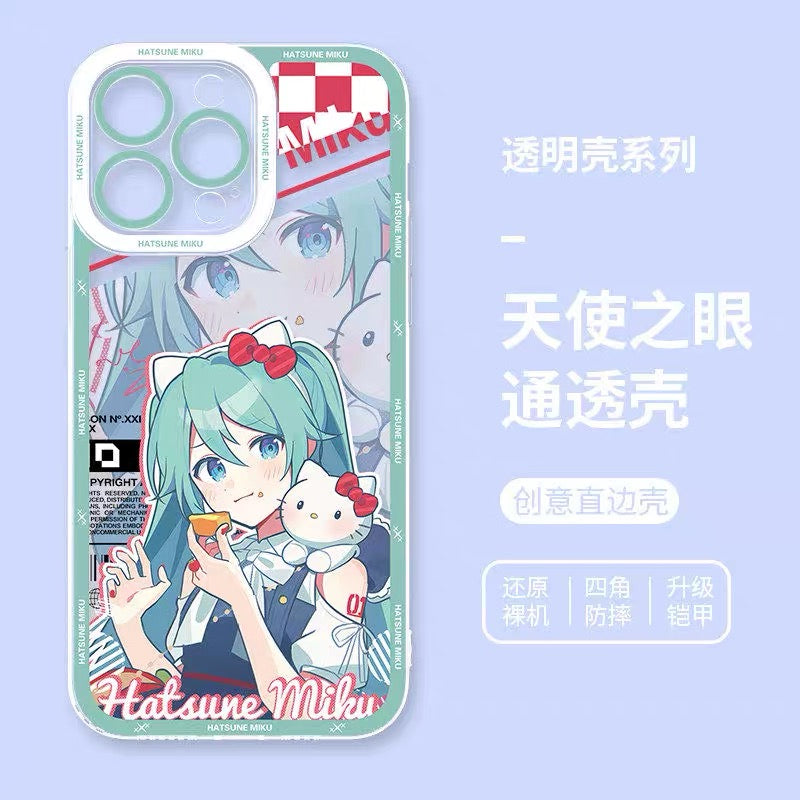 Japan Characters Miku Smile & Cute Version | 8 Styles - iPhone Case PLUS SE2 XS XR X 11 12 13 14 15 16 16e 17 17e Pro Promax 12mini 13mini