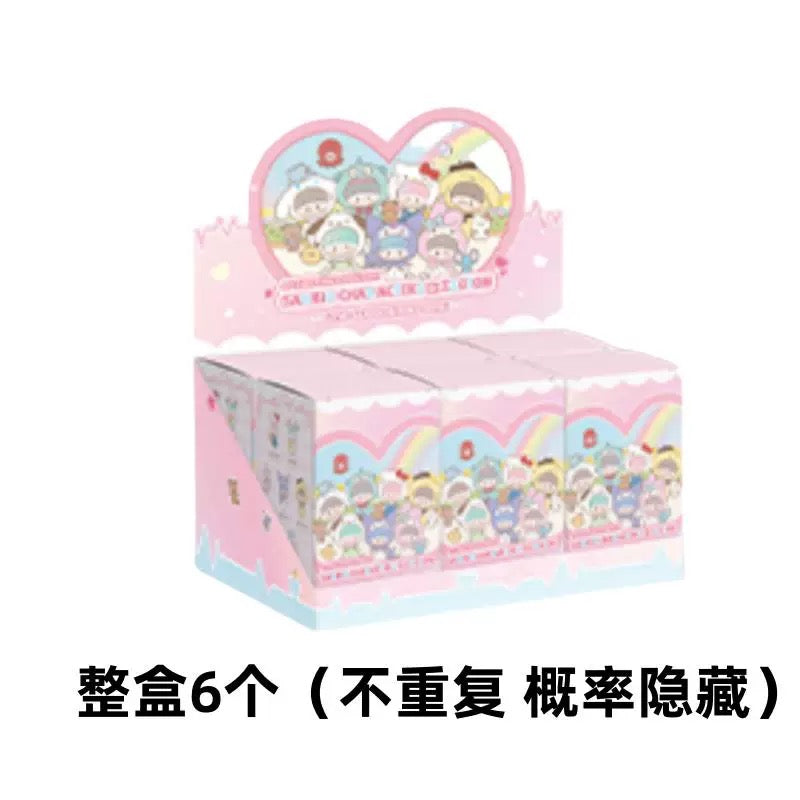 zZoton x Sanrio Characters Love League Buddies Plush Doll Keychain | Hello Kitty My Melody Kuromi Cinnamoroll Pompompurin Pochacco Hangyodon - Collectable Toys Mystery Blind Box KawaiiGiftLand