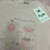 Korean Fashion Cute Animals Style T-Shirt Series | Happy White Cat Guava Sweet Time - Kawaii Fashion Items