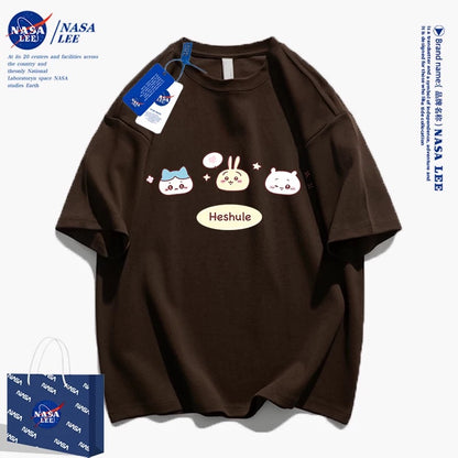 Japanese Cartoon ChiiKawa Casual Style T-Shirt Series | Chiikawa Hachiware Usagi Three Little Cute - Kawaii Fashion Items