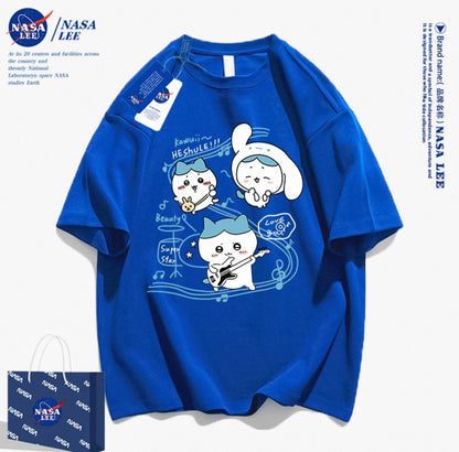 Japanese Cartoon ChiiKawa Casual Style T-Shirt Series | Hachiware Play Music Cinnamoroll Outing - Kawaii Fashion Items