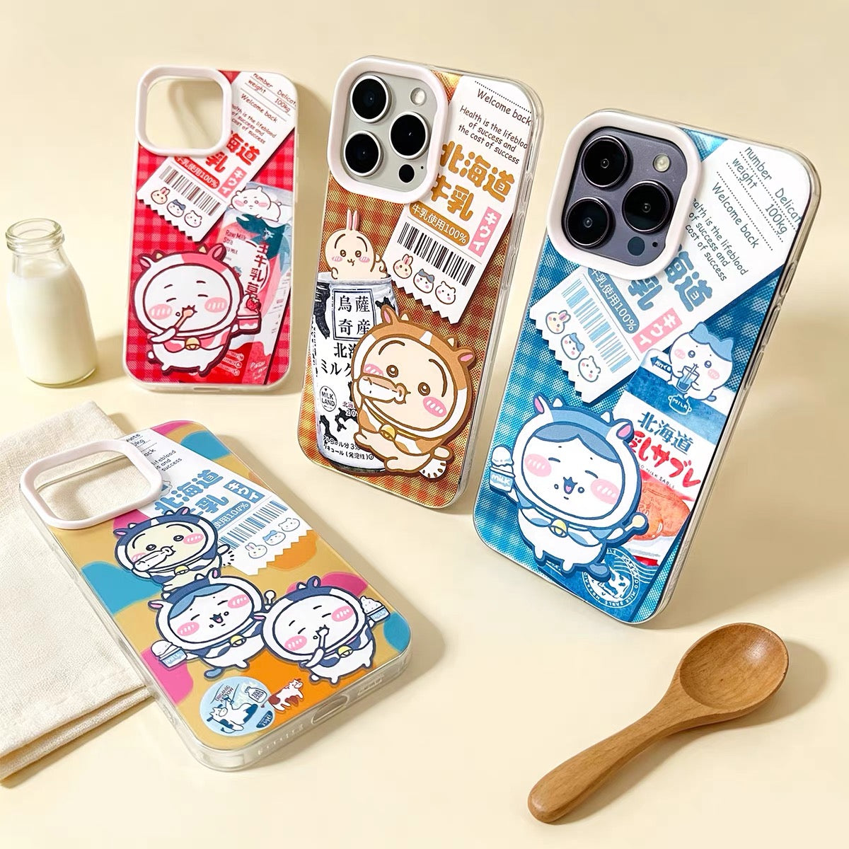Japanese Cartoon Sanrio メリーゴーランド | クロミと仲間たち レーザーカラークリア - iPhone ケース 11 12 13 14 15 16 Pro Promax