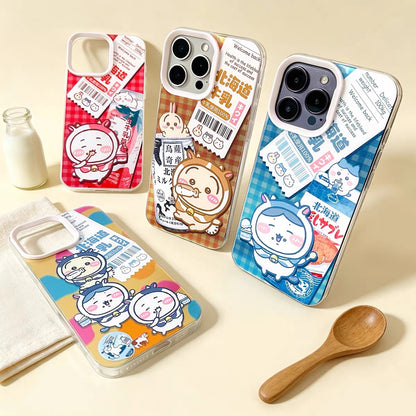 Japanese Cartoon Sanrio メリーゴーランド | クロミと仲間たち レーザーカラークリア - iPhone ケース 11 12 13 14 15 16 Pro Promax