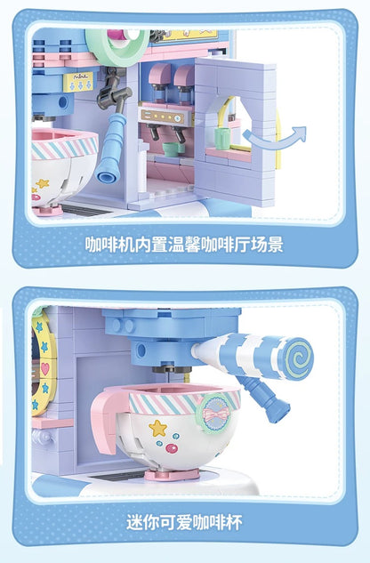 Top Toy x Sanrio Pastel Dream Home | Cinnamoroll Specialty Coffee Machine - Building Blocks Toy Collections