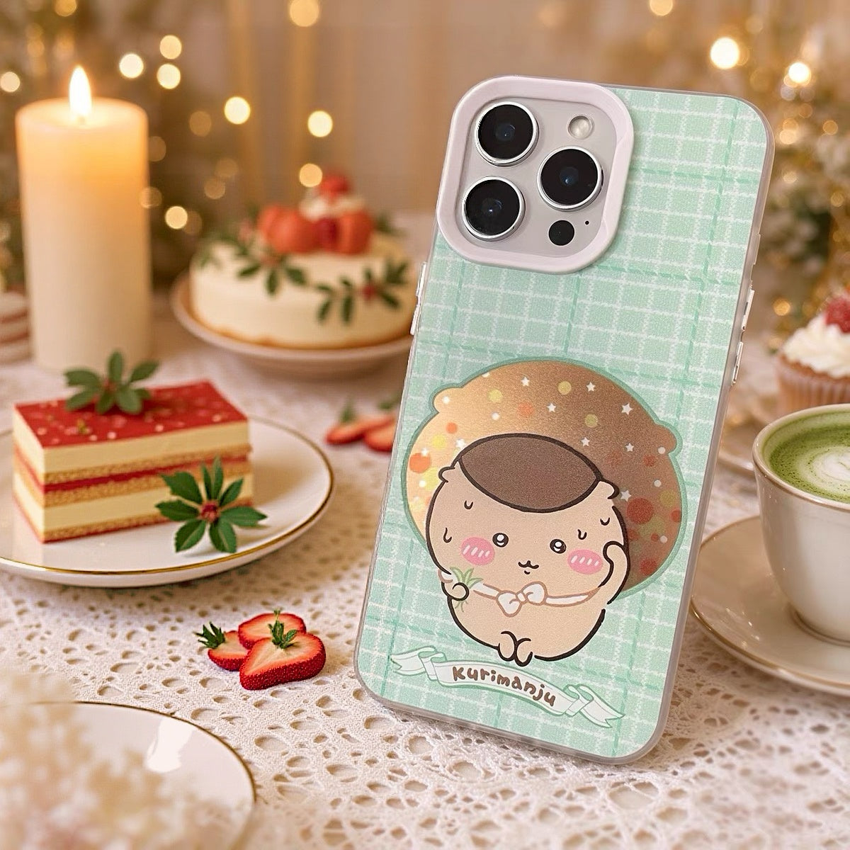 Japanese Cartoon ChiiKawa Daily with Icon Laser Case | Kurimanju Rakko Shisa Furuhonya 4 Styles - iPhone Case 11 12 13 14 15 16 16e 17 17e 18 Pro Promax