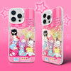 Japanese Cartoon Sanrio Game Street Laser Case | Clip Doll Machine - iPhone Case 11 12 13 14 15 16 16e 17 17e Pro Promax